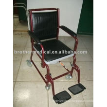 Multi-functions Steel Commode Chair with Wheels Lock
